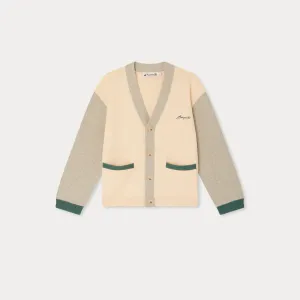Edouard two-tone V-neck cotton cardigan