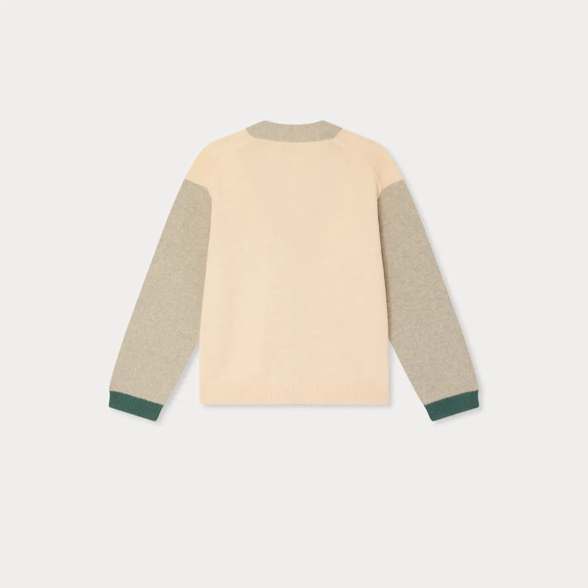 Edouard two-tone V-neck cotton cardigan