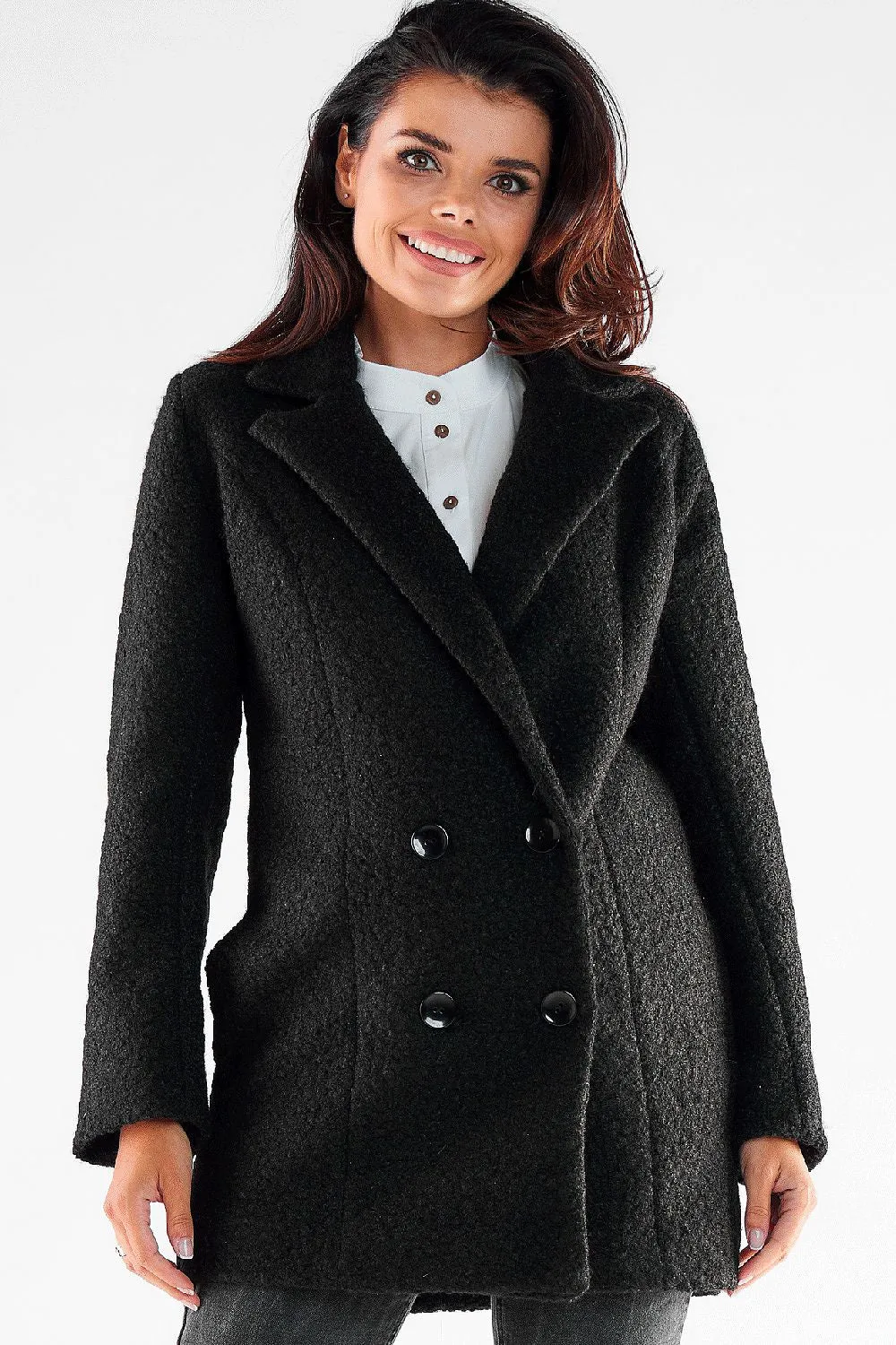 Elegant Double-Breasted Tailored Coat