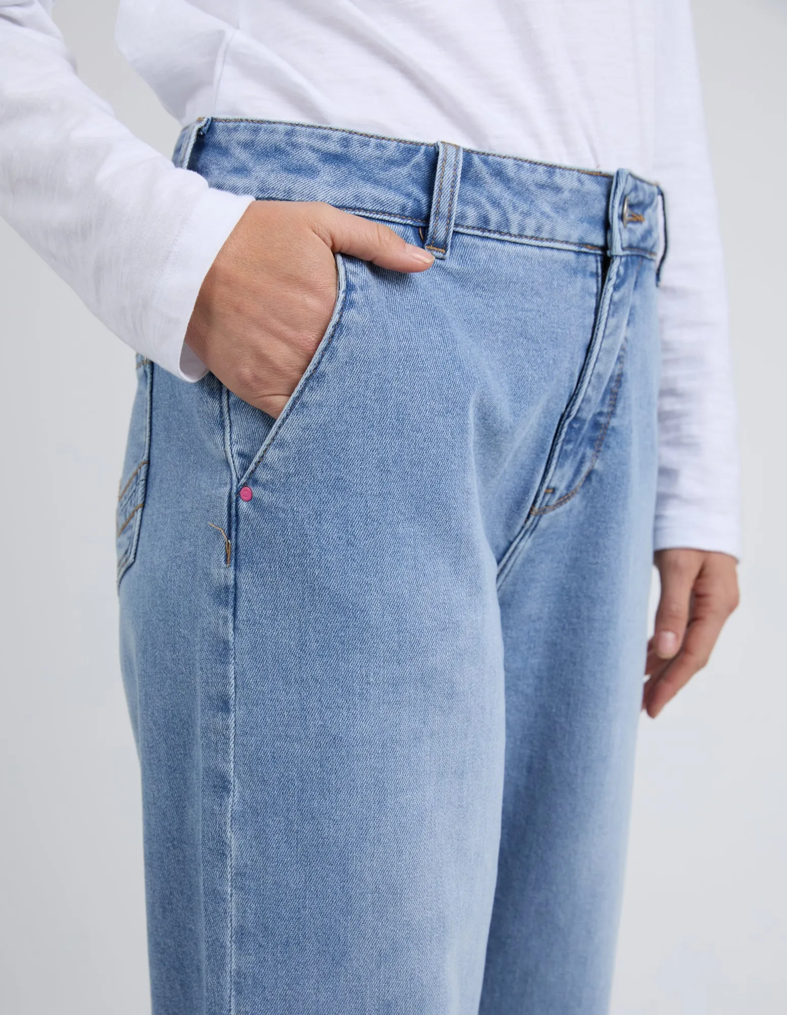 ELM Izzy Wide Leg Jean | Light Blue