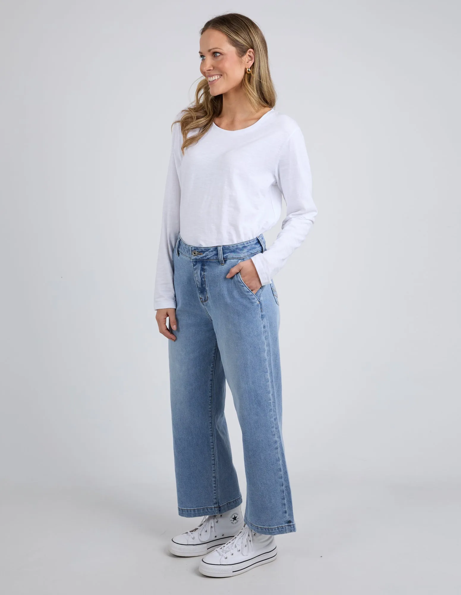 ELM Izzy Wide Leg Jean | Light Blue