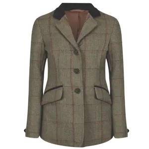 Equetech Green Children's Junior Launton Deluxe Tweed Riding Jacket