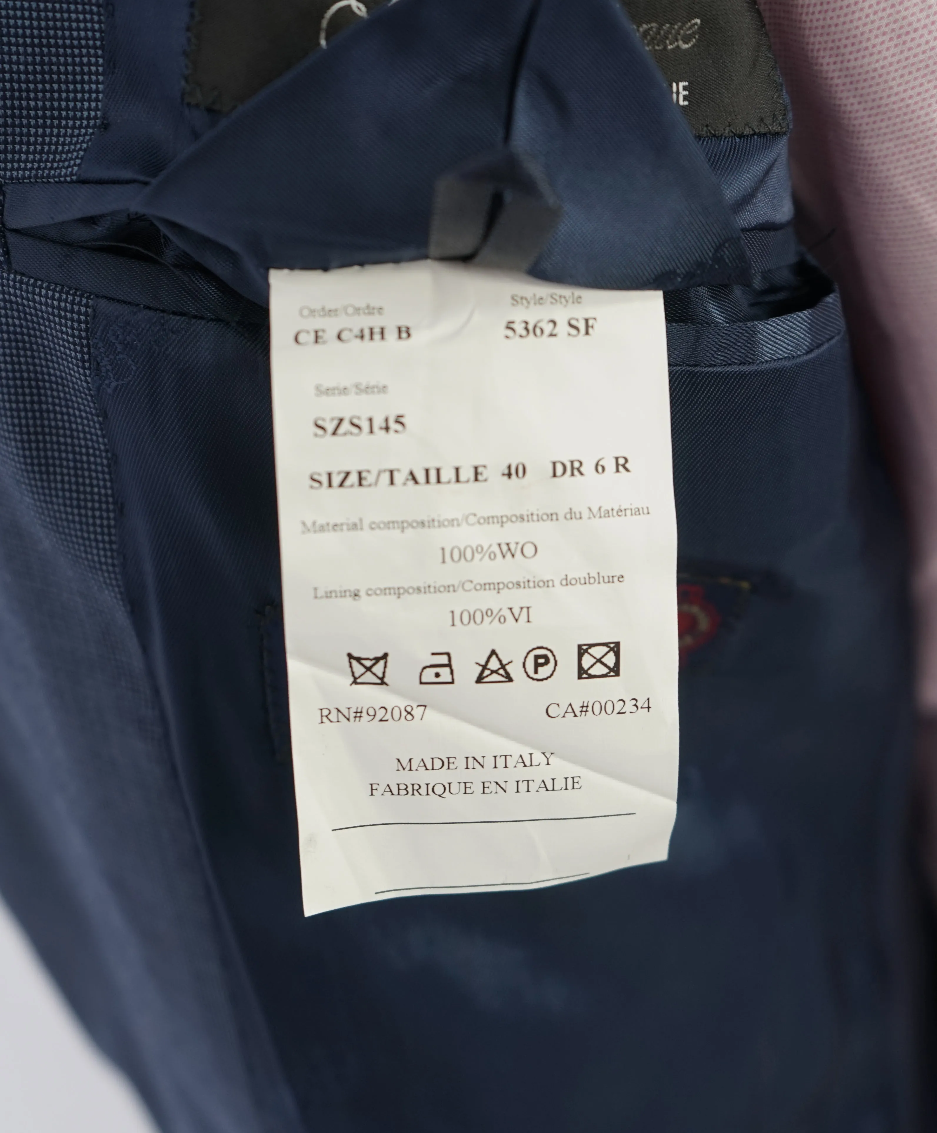ERMENEGILDO ZEGNA - By SAKS FIFTH AVENUE Medium Blue Check Suit - 40R