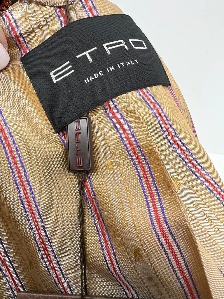 ETRO WOOL JACQUARD BROCADE JACKET DRESS IN MULTICOLOR