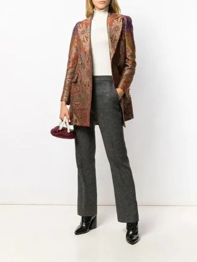 ETRO WOOL JACQUARD BROCADE JACKET DRESS IN MULTICOLOR