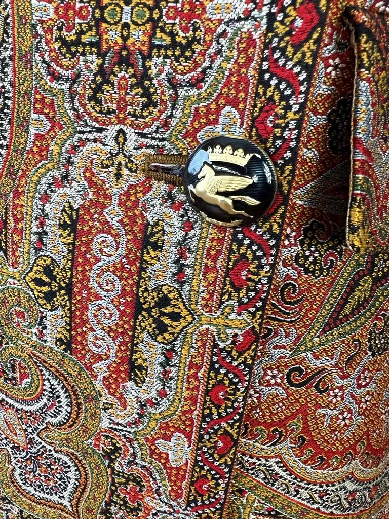 ETRO WOOL JACQUARD BROCADE JACKET DRESS IN MULTICOLOR