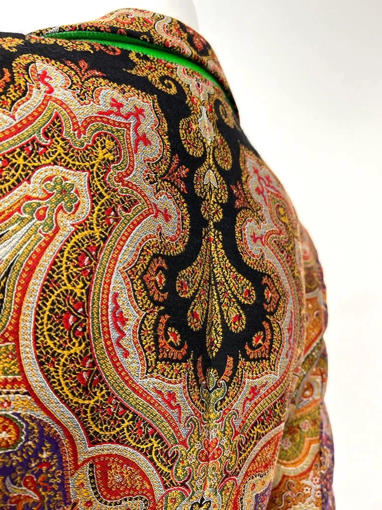 ETRO WOOL JACQUARD BROCADE JACKET DRESS IN MULTICOLOR