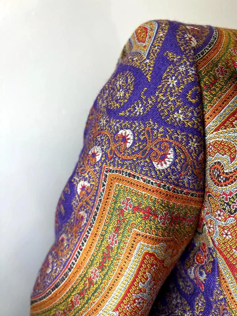 ETRO WOOL JACQUARD BROCADE JACKET DRESS IN MULTICOLOR