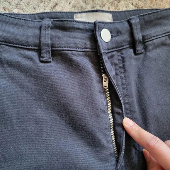 Everlane High Waist Cropped Wide Leg Pants Jeans Navy Blue Size 29