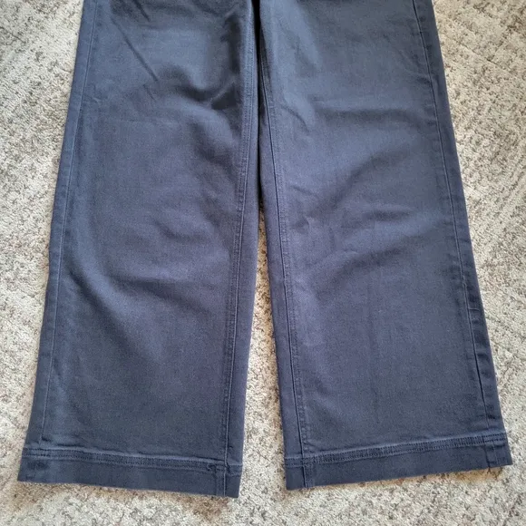 Everlane High Waist Cropped Wide Leg Pants Jeans Navy Blue Size 29