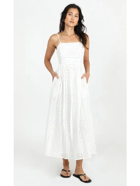 Eyelet Midi Dress