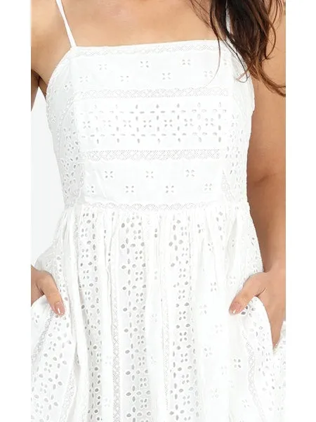 Eyelet Midi Dress
