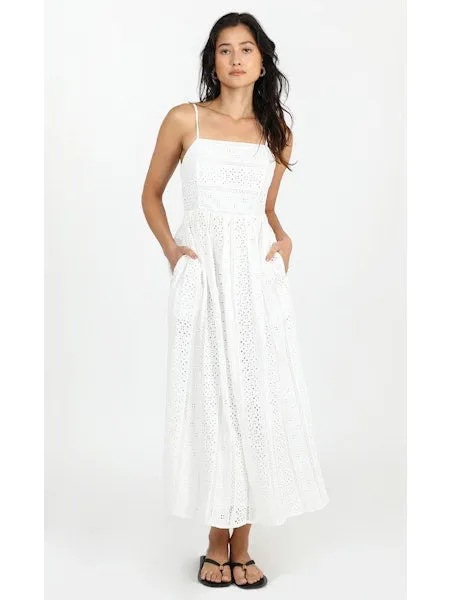 Eyelet Midi Dress