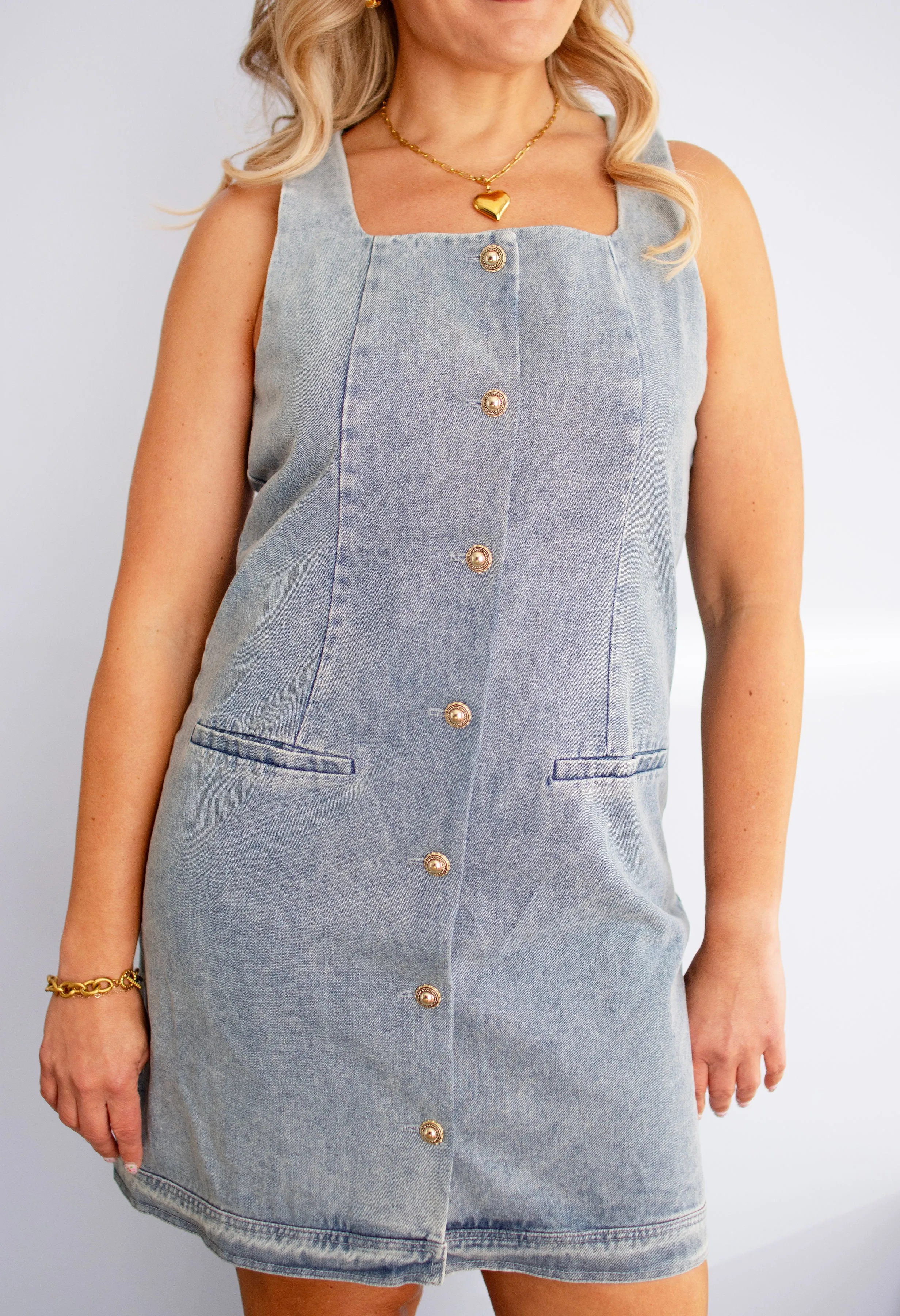 Fitted Denim Dress