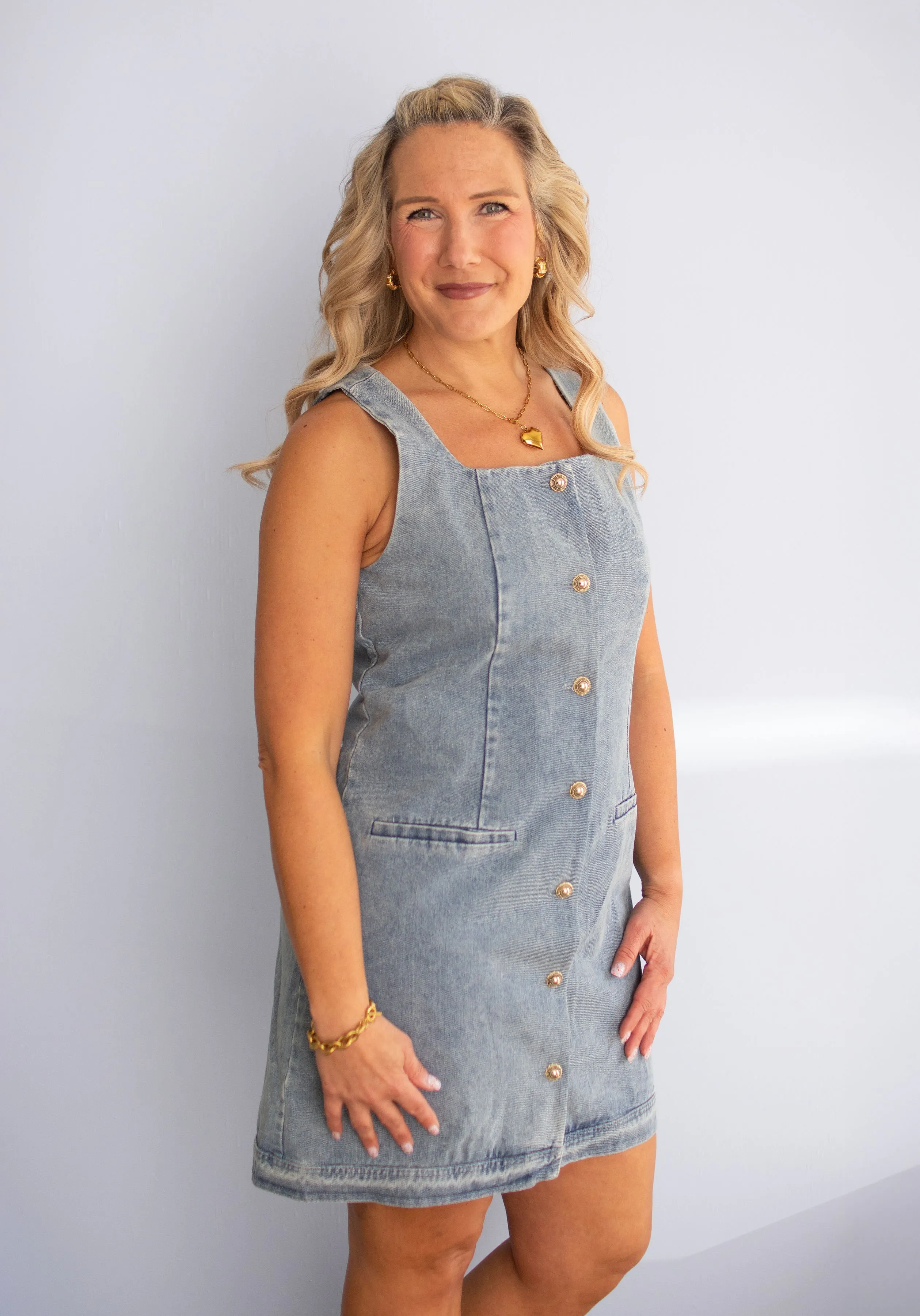 Fitted Denim Dress