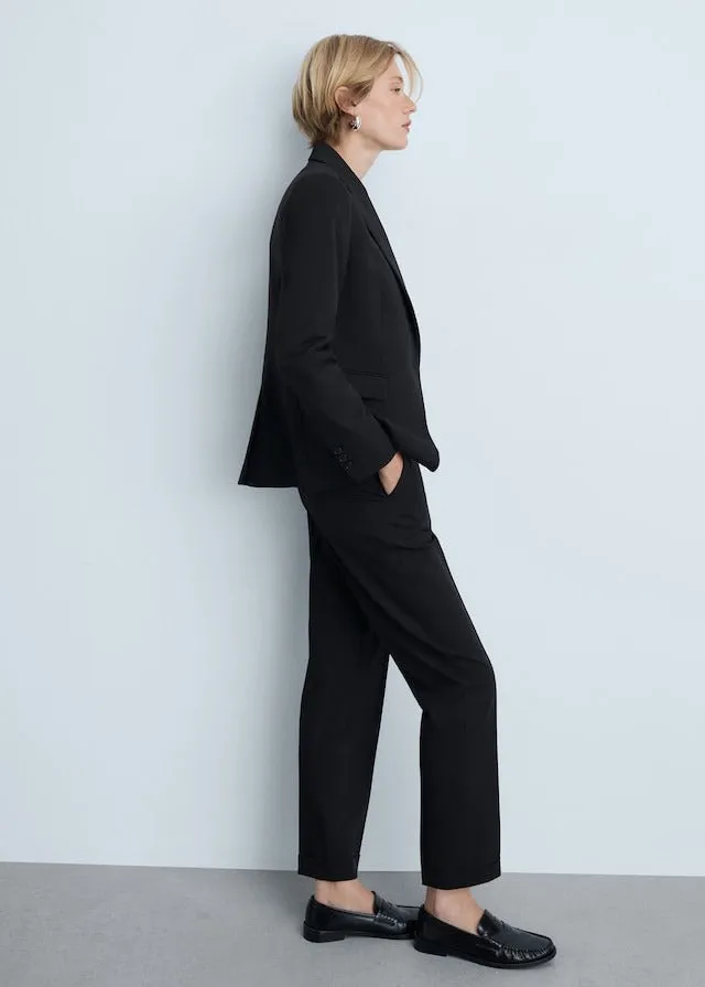 Fitted suit jacket - Black