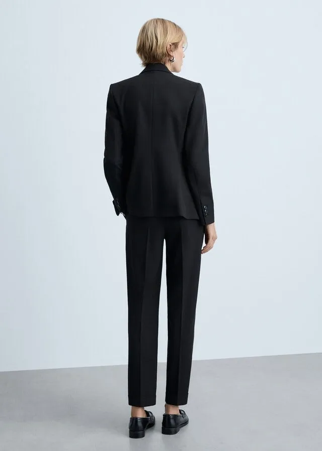 Fitted suit jacket - Black