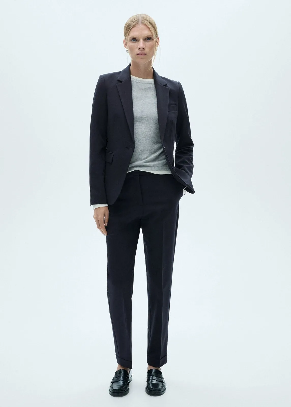 Fitted suit jacket - Navy