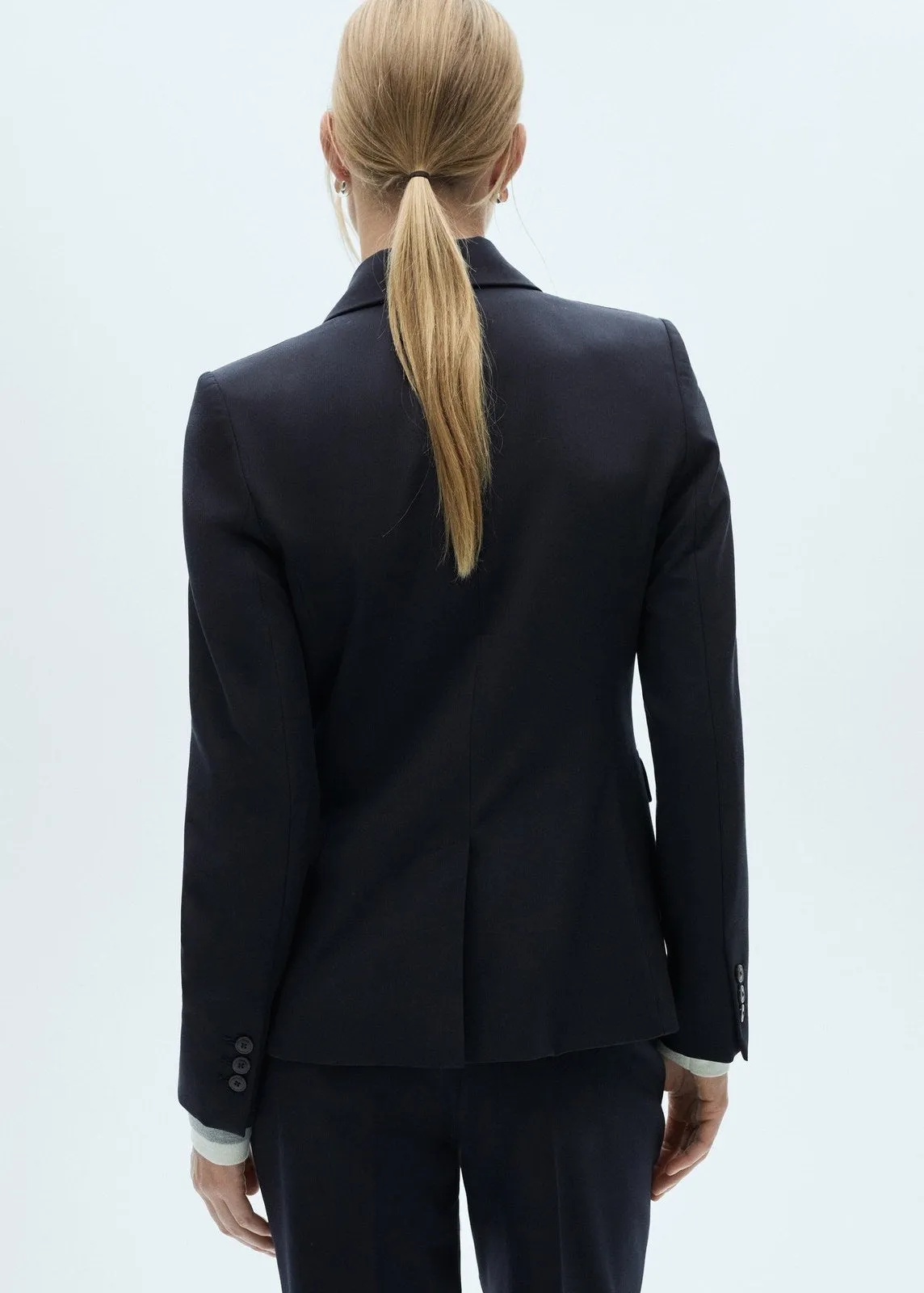 Fitted suit jacket - Navy