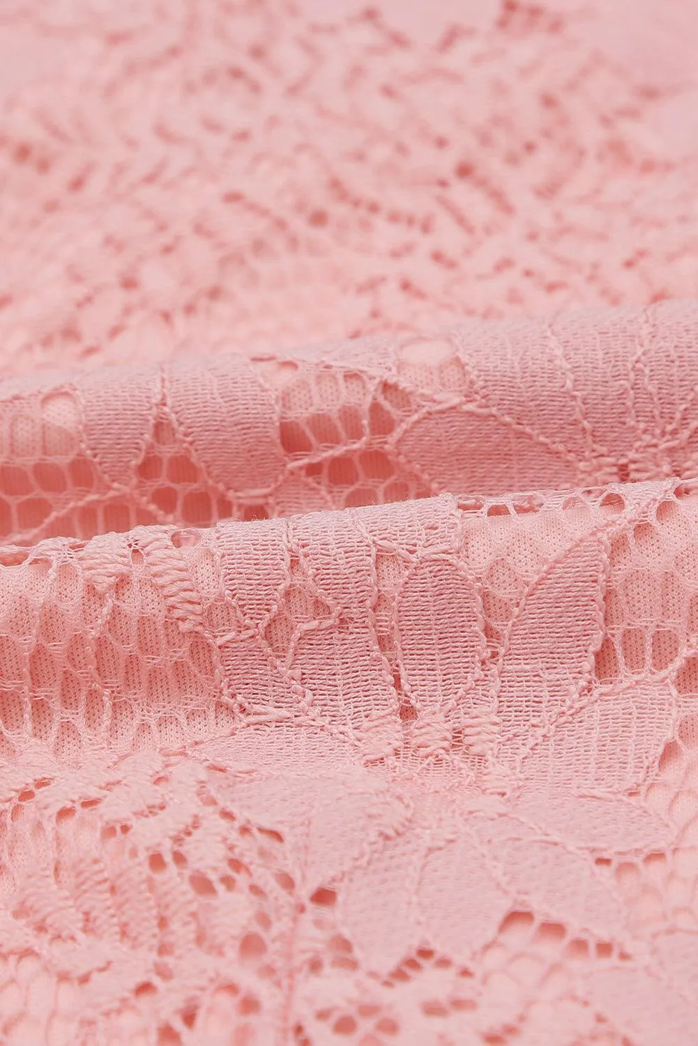 Flutter Sleeve Wrap V-Neck Floral Lace Dress