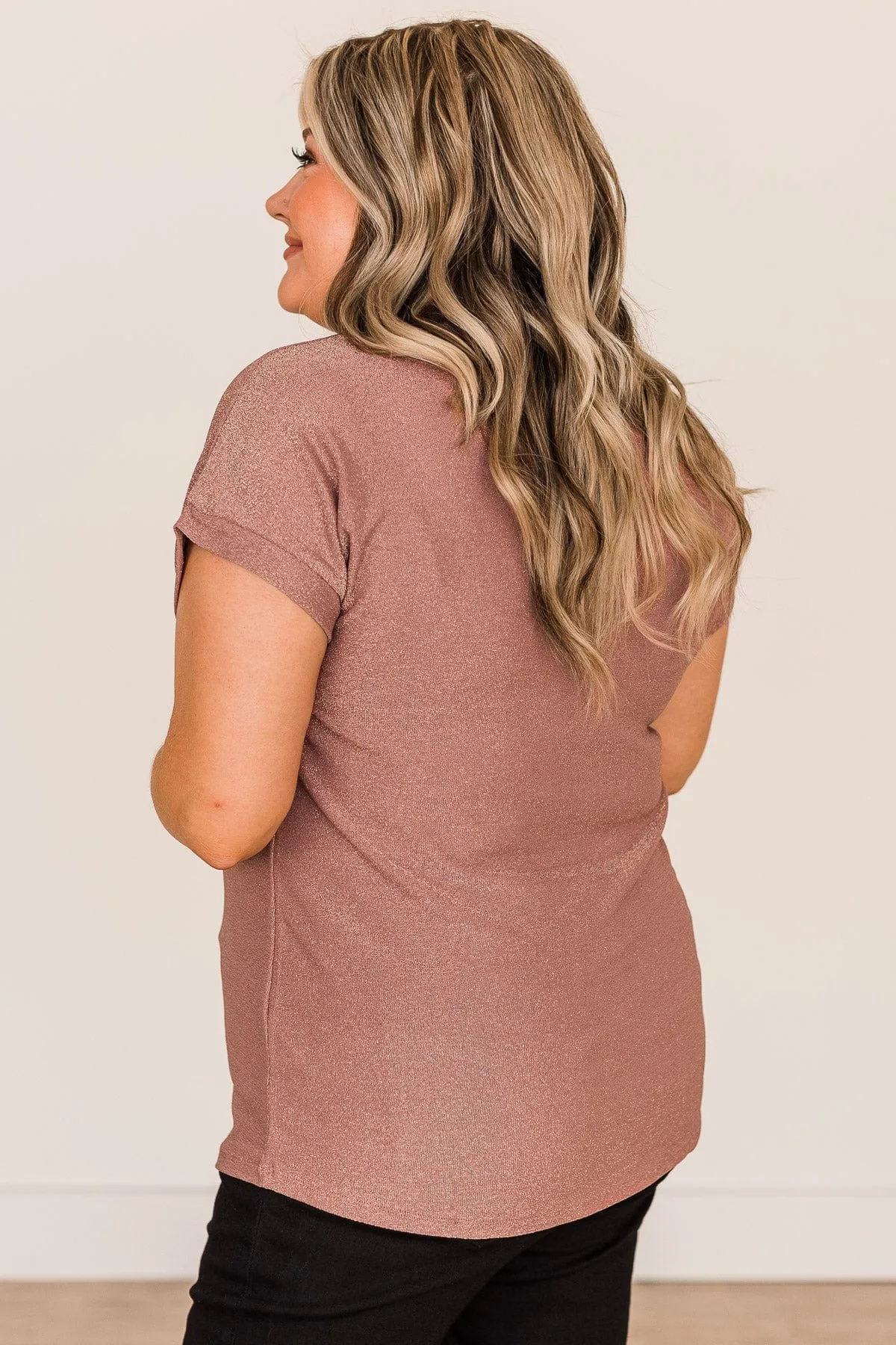 Free To Shine V-Neck Pocket Top- Pink