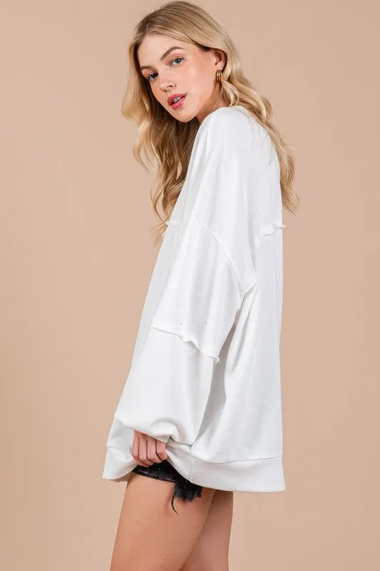 French Terry Solid Knit Top