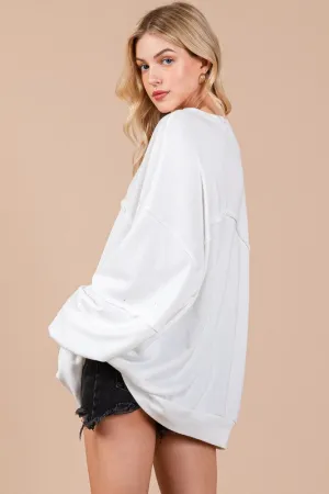 French Terry Solid Knit Top