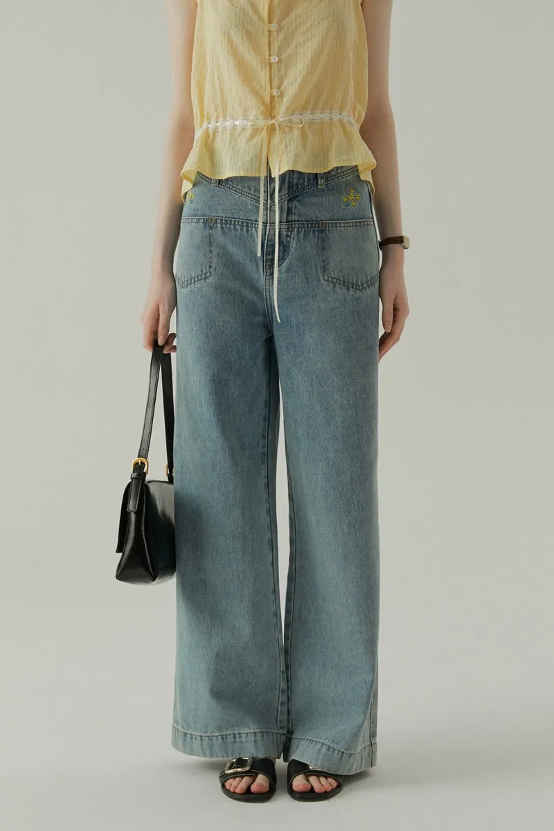 French Wide-Leg Pants
