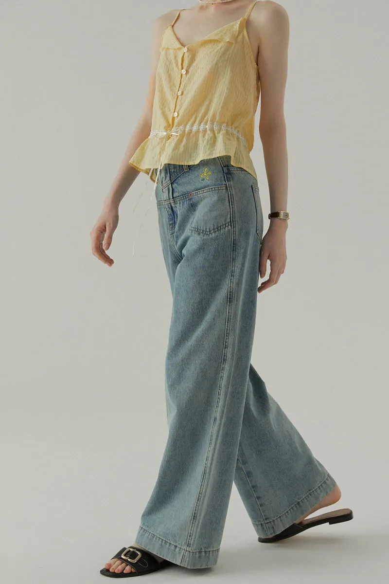 French Wide-Leg Pants