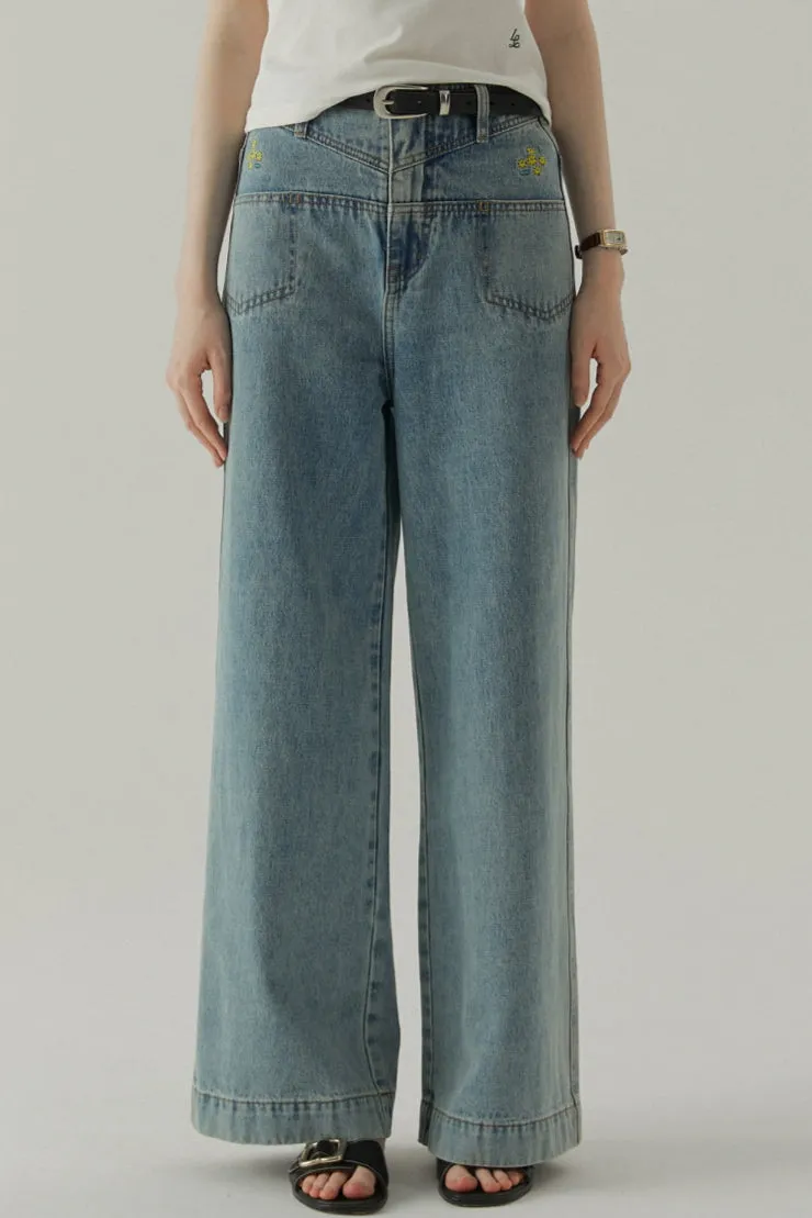 French Wide-Leg Pants