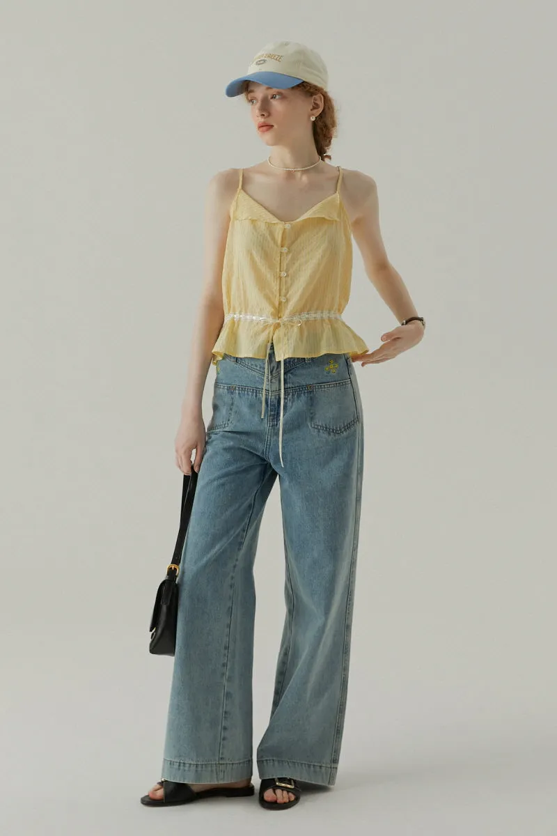 French Wide-Leg Pants
