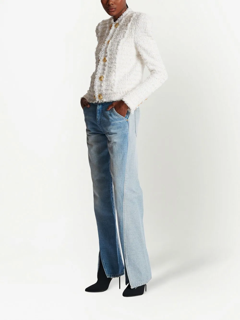 Fringed tweed jacket