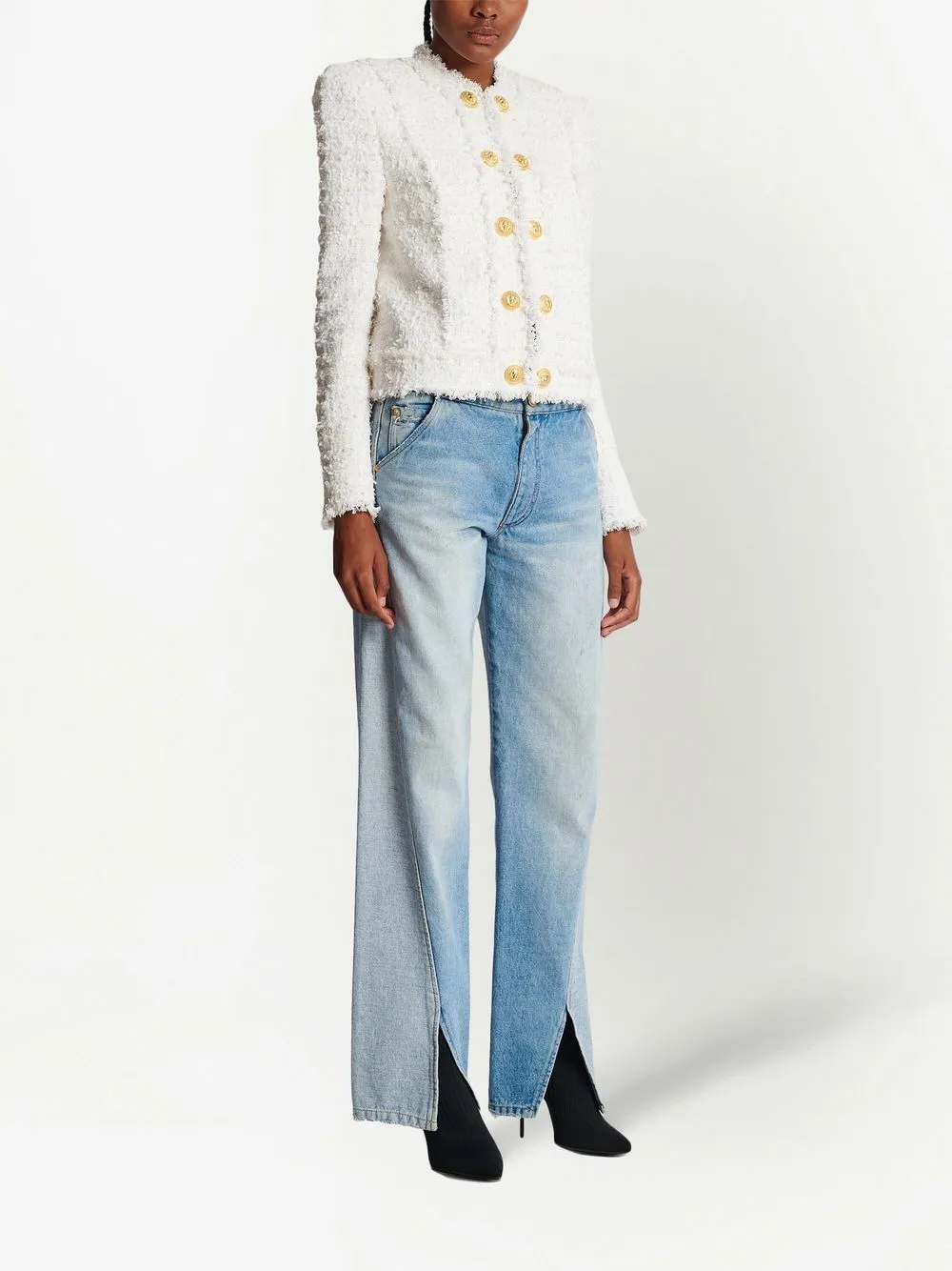 Fringed tweed jacket