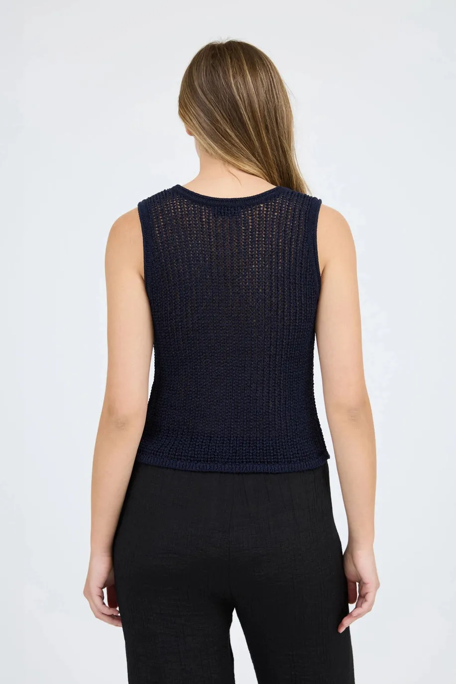 Front Button Crochet Top