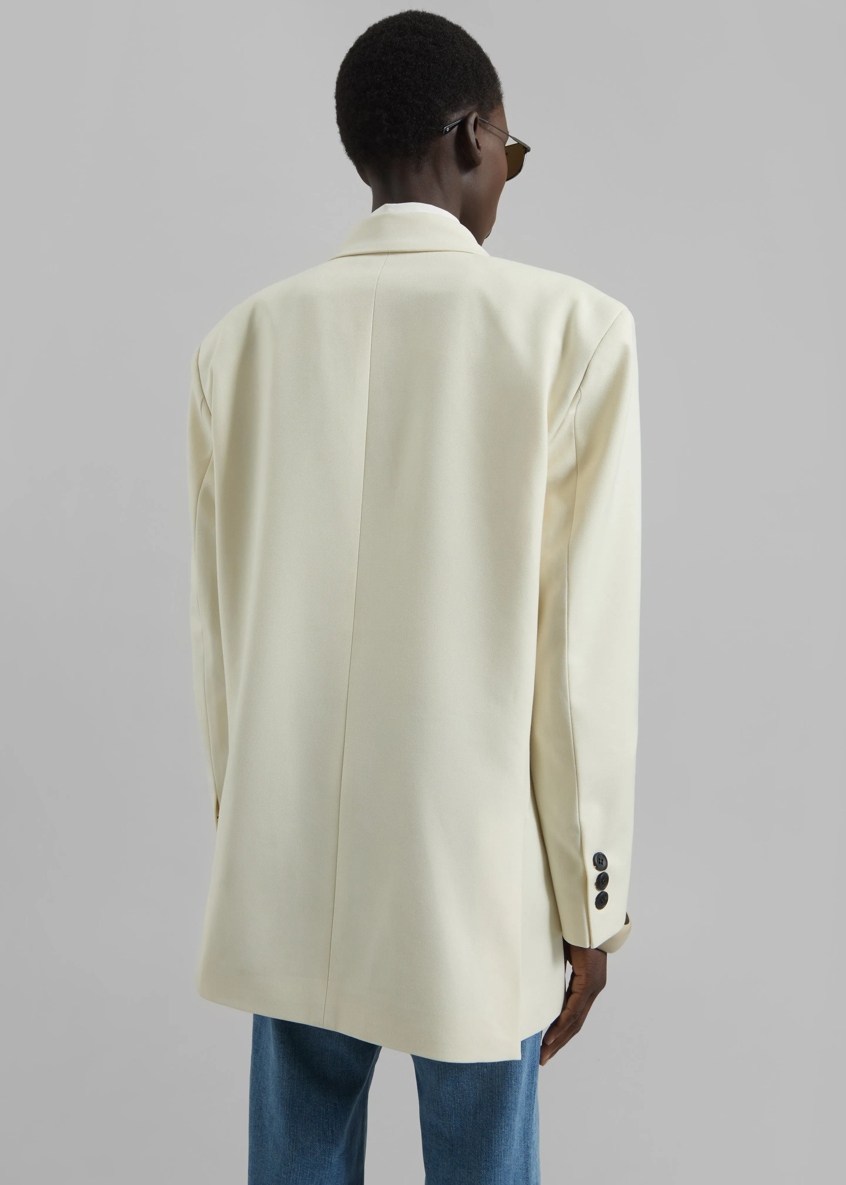 Gavle Double-Breasted Blazer - Ivory