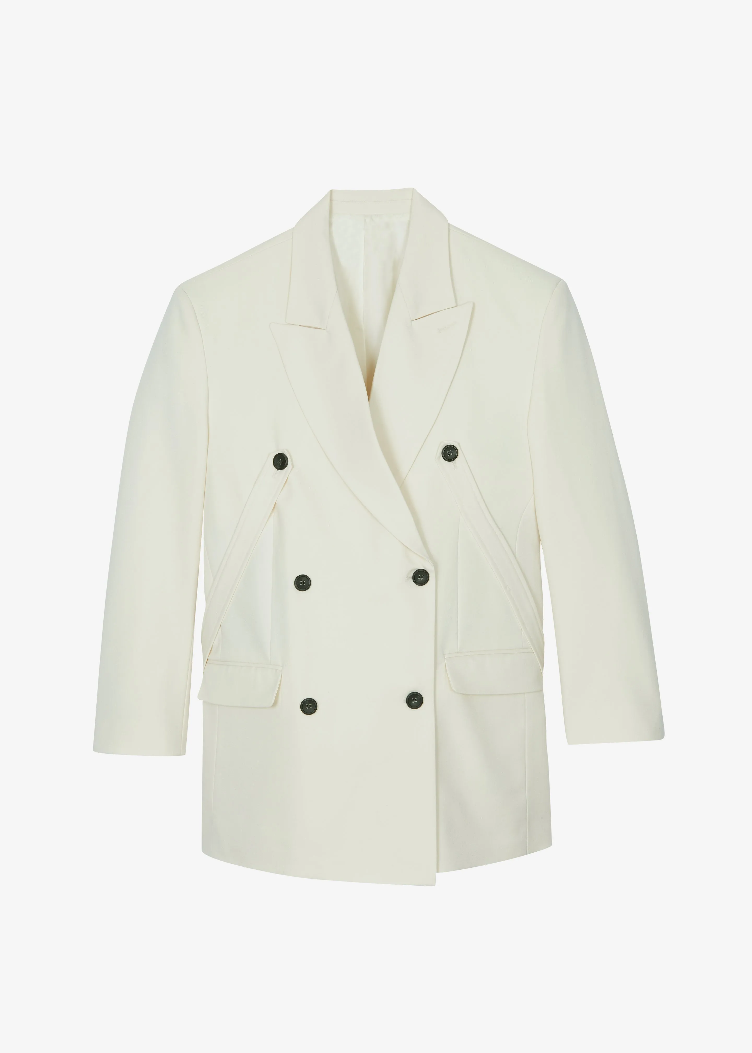 Gavle Double-Breasted Blazer - Ivory