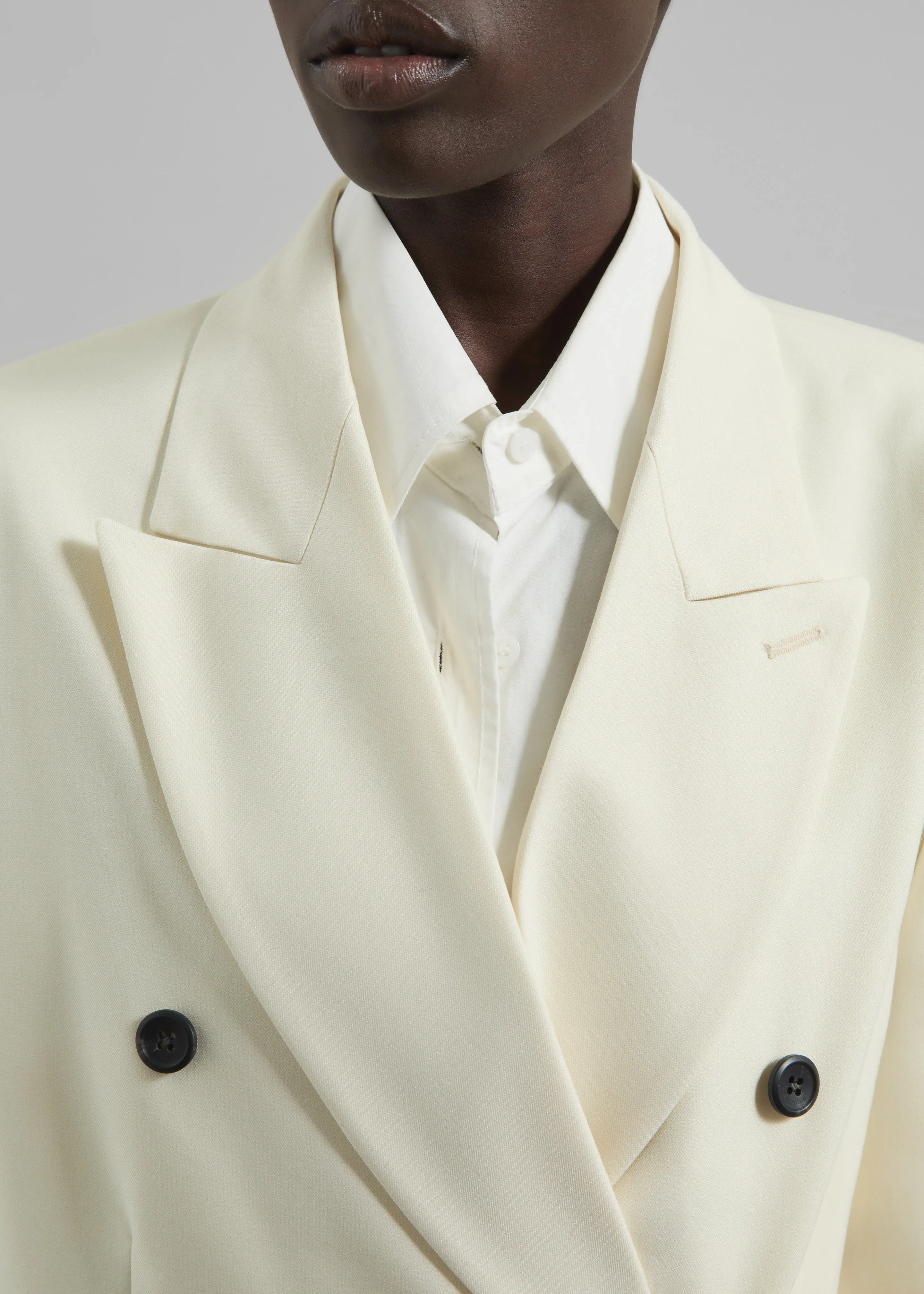 Gavle Double-Breasted Blazer - Ivory