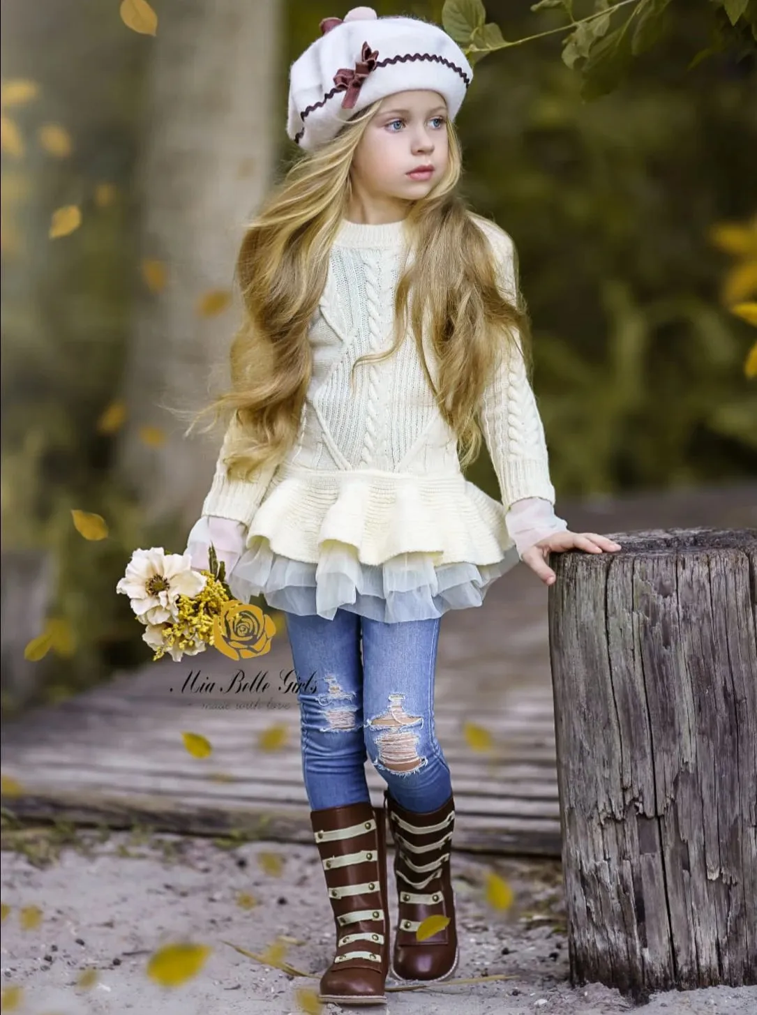 Girls Cute As Pie Tutu Sweater