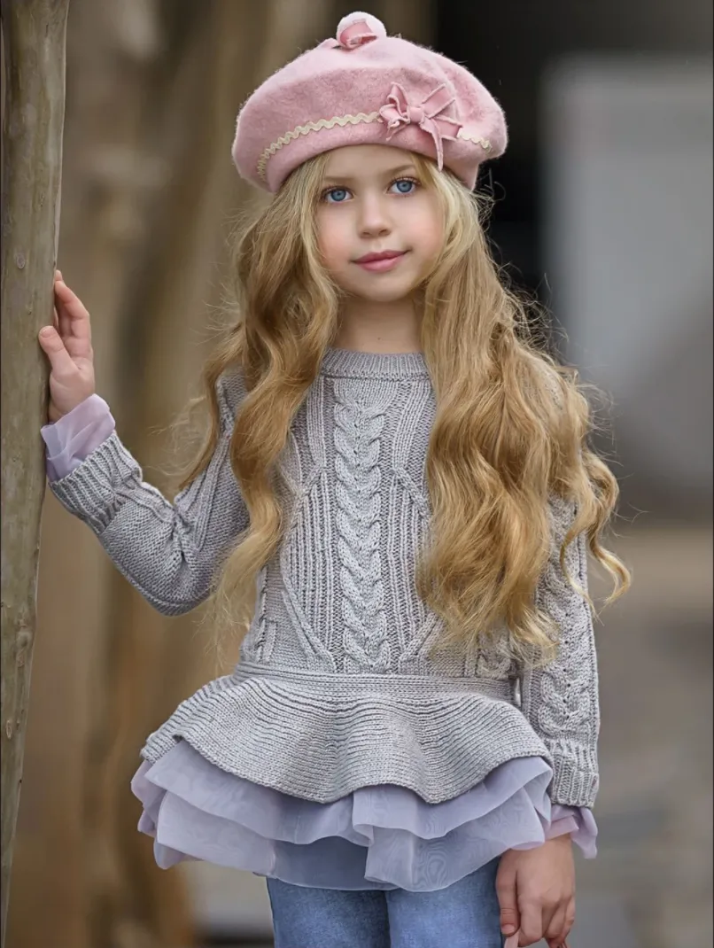Girls Cute As Pie Tutu Sweater