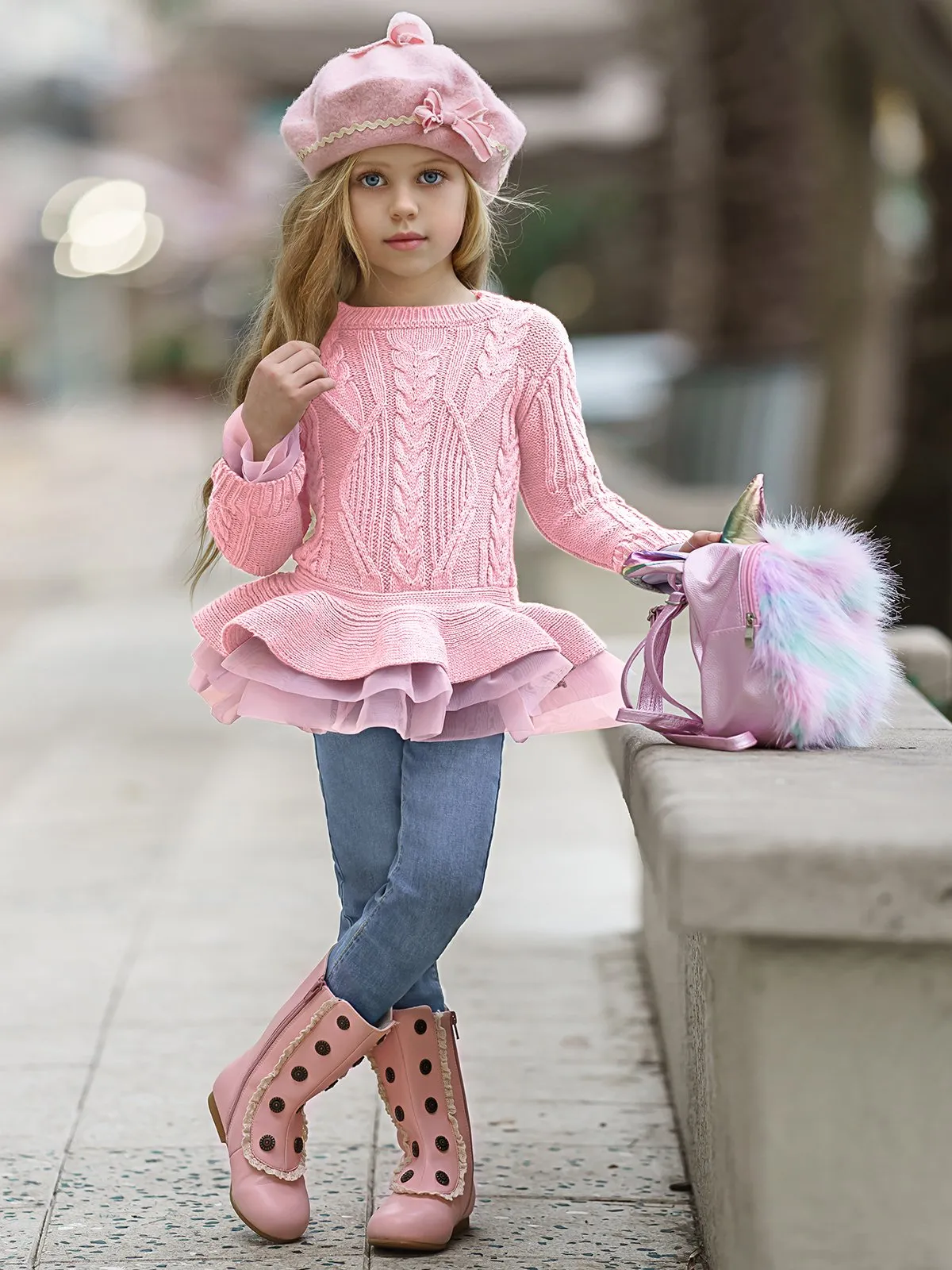 Girls Cute As Pie Tutu Sweater