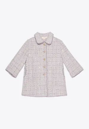 Girls Penelope Tweed Coat