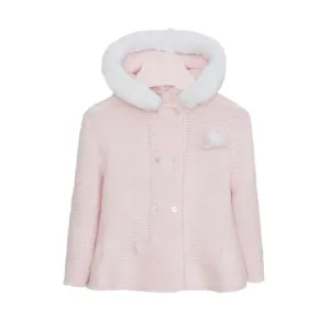 Girls Pink Knitted Jacket