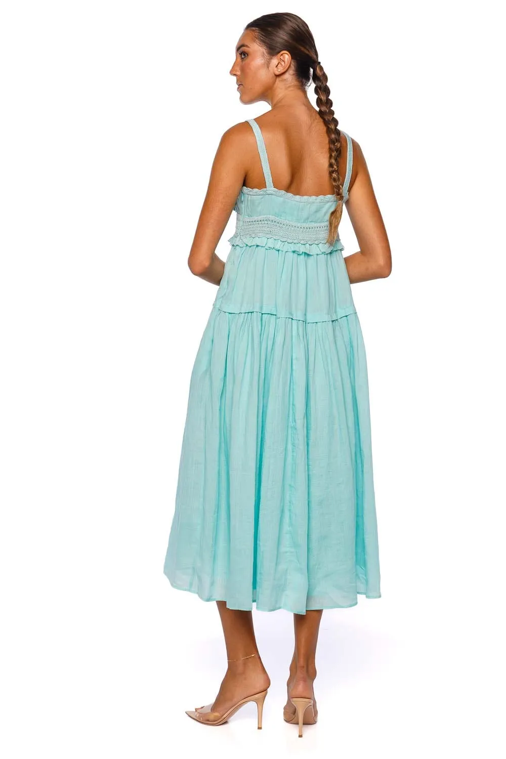 Gisella Beryl Hand Crochet Midi Dress