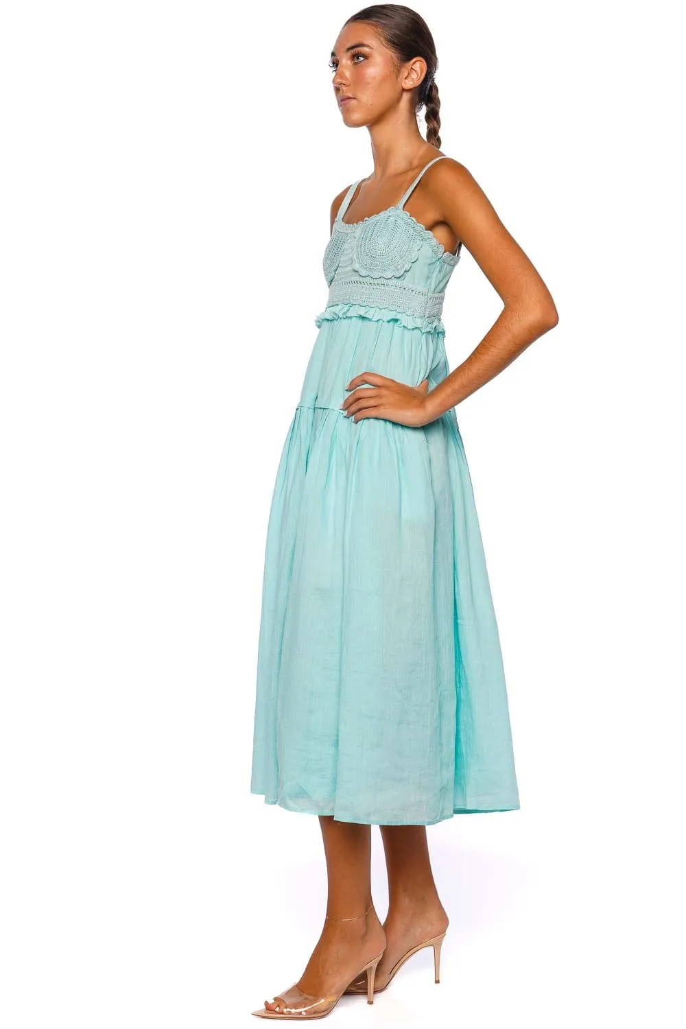 Gisella Beryl Hand Crochet Midi Dress