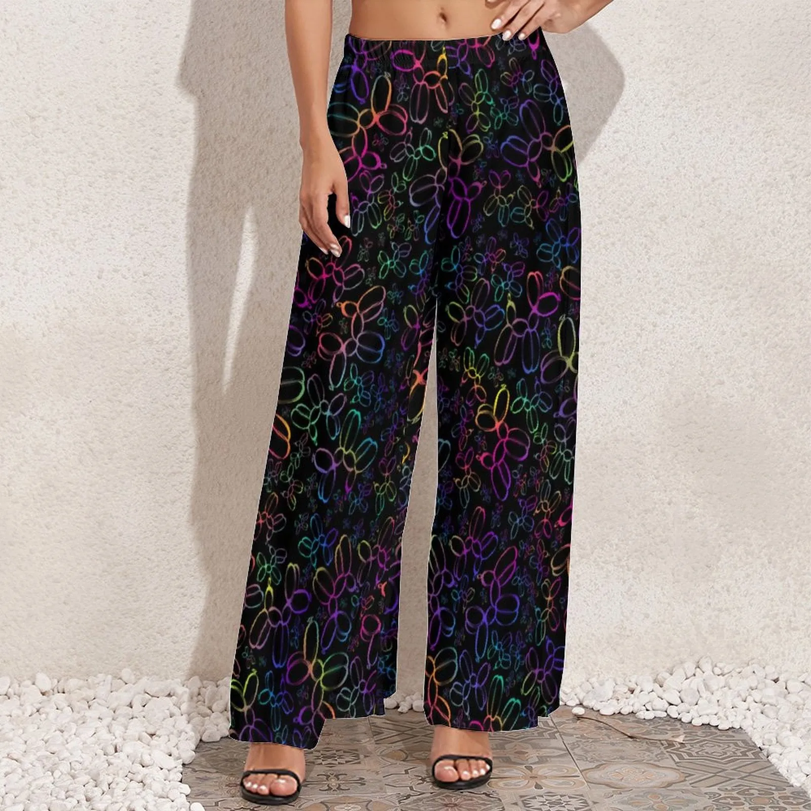 Glow Dogs - Women's Wide-Leg Pants (XS - 6XL)