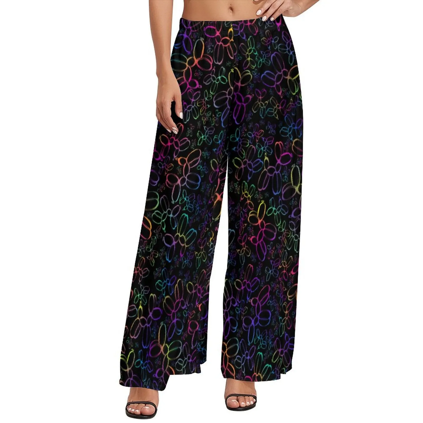 Glow Dogs - Women's Wide-Leg Pants (XS - 6XL)