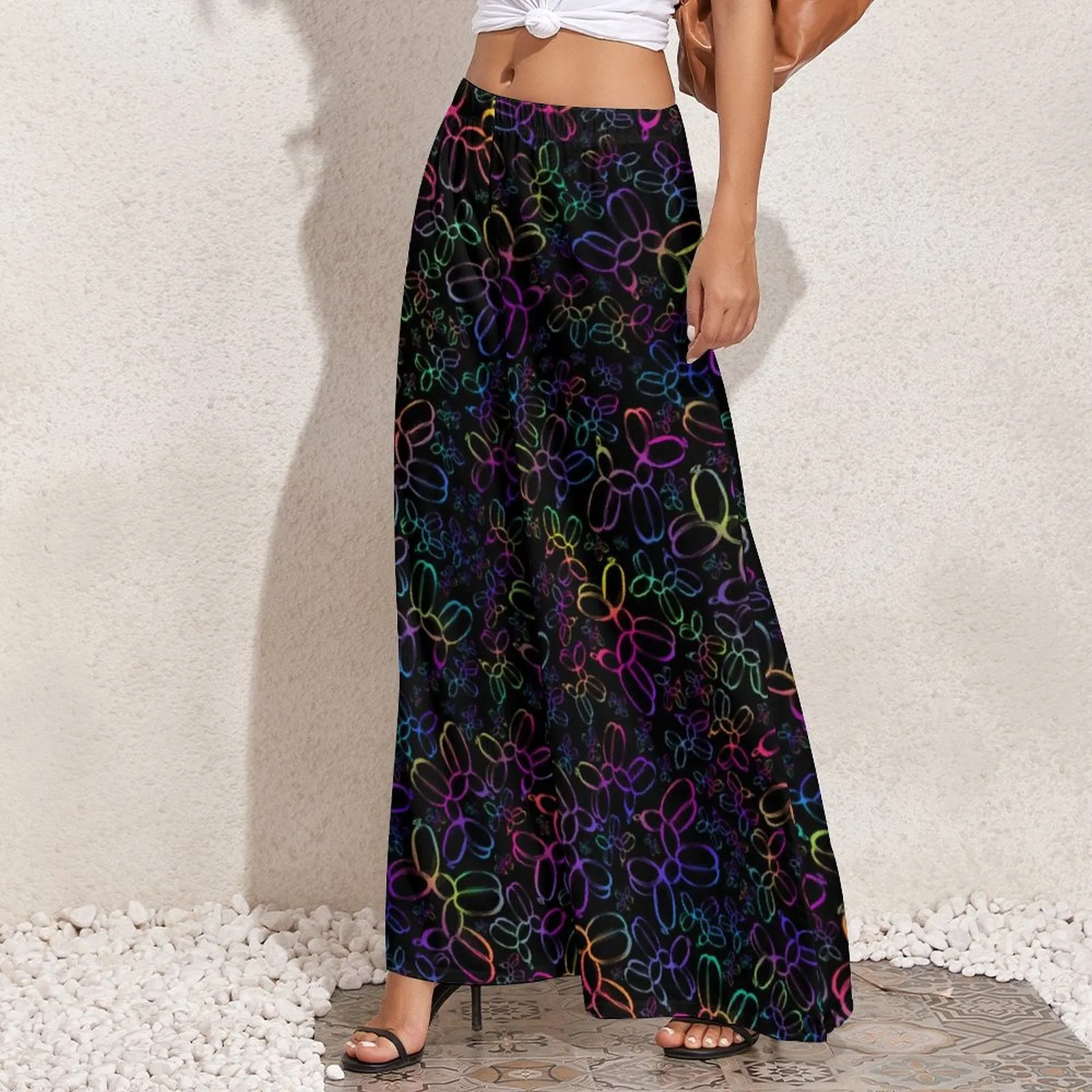 Glow Dogs - Women's Wide-Leg Pants (XS - 6XL)