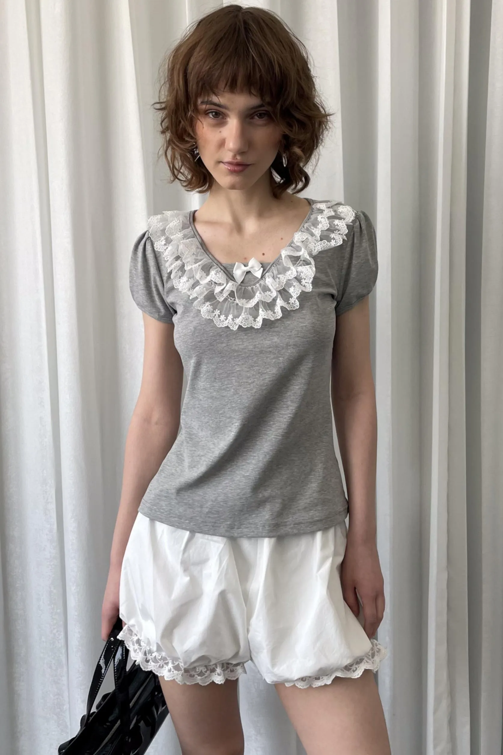 Gray V-Neck Tee