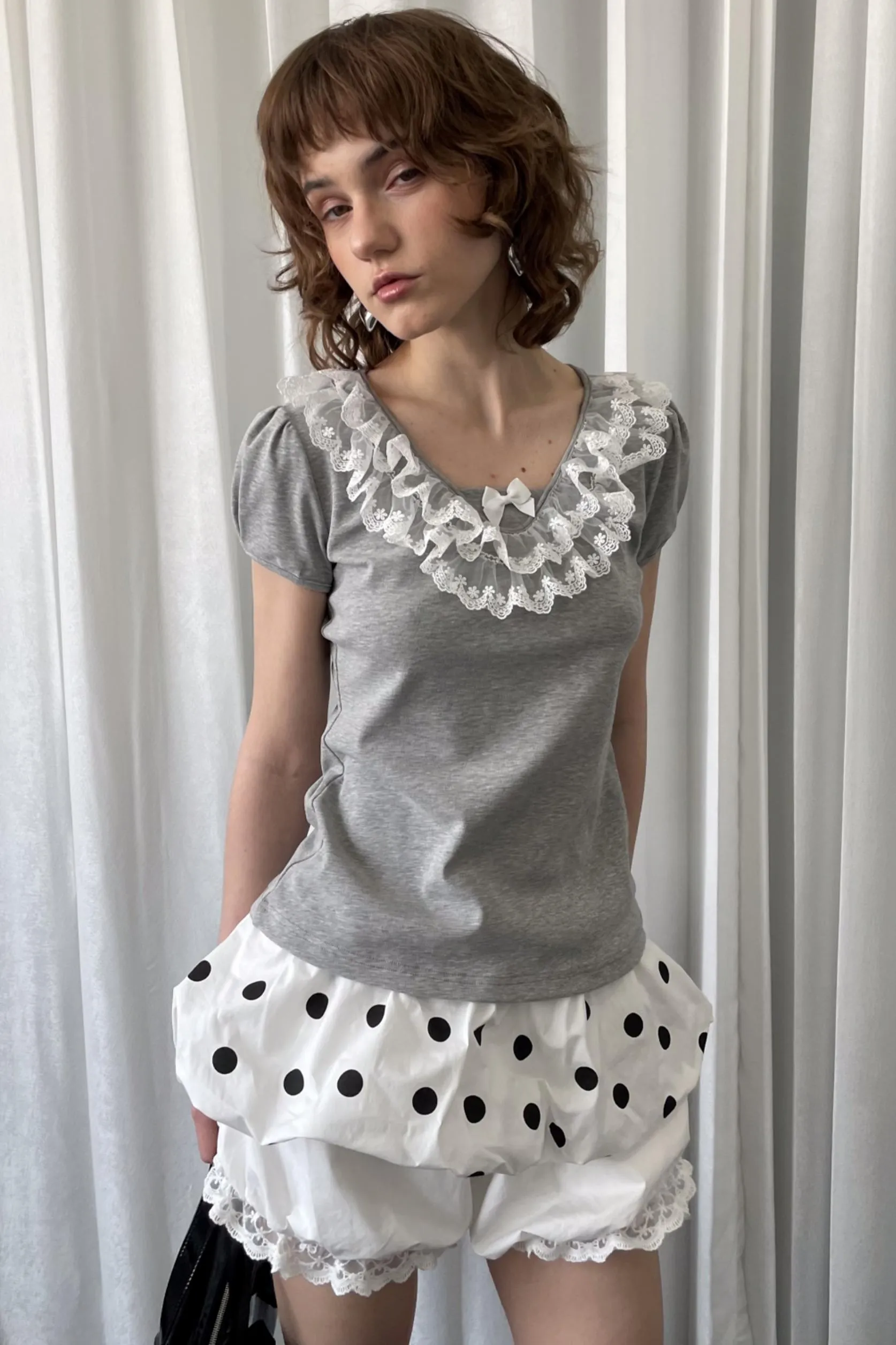 Gray V-Neck Tee