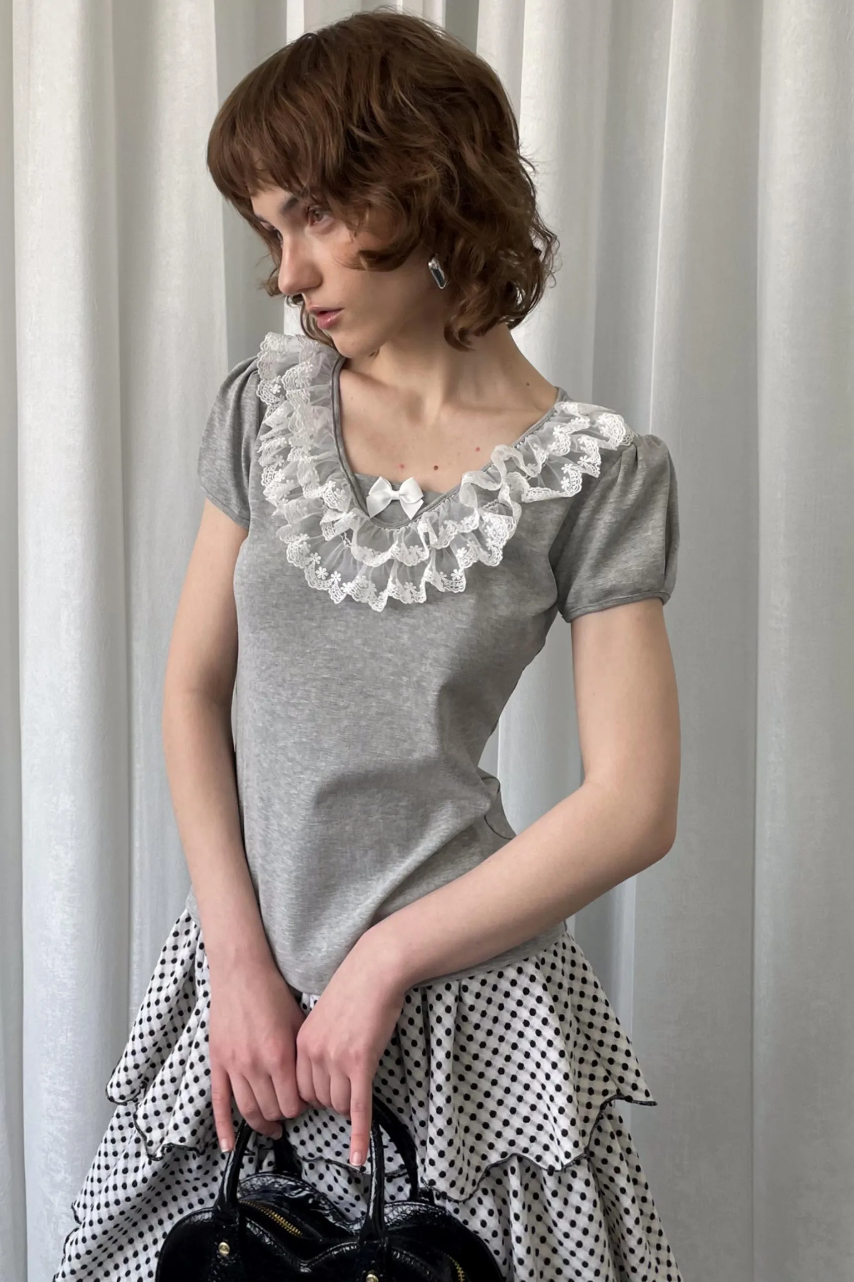 Gray V-Neck Tee